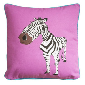 Poszewka dziecięca 45x45 Simone Zebra różowo niebieska Eurofirany
