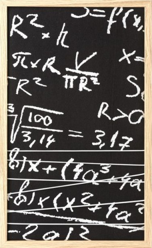 Obraz Math 1 55x33x1 tablica równania matematyczne