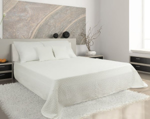 Narzuta dekoracyjna 220x240 Carmen 02 kremowa pikowana plaster miodu Matex