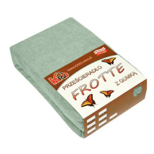 Prześcieradło frotte z gumką   60x120 oliwkowe 013 grube 200g/m2 KARO