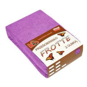 Prześcieradło frotte z gumką  80x160 fuksja 062 grube 200g/m2 KARO