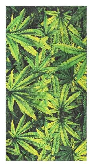 Ręcznik Ganja liście zielone 80x160 gadżet na prezent dla wielbicieli relak
