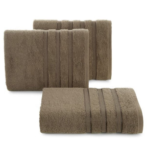 Ręcznik Jade 70x140 brązowy jasny frotte 500g/m2 bawełniany bordiura w deli