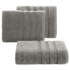 Ręcznik Jade 50x90 stalowy frotte 500g/m2 bawełniany bordiura w delikatne p