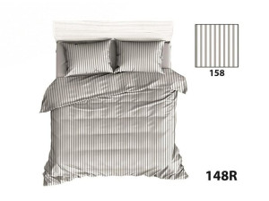 Poszewka bawełniana 40x40 R148 paski szare białe