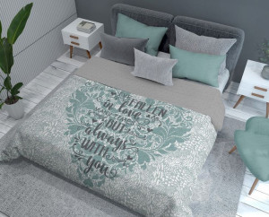Narzuta dekoracyjna 220x240 Holland K14 serce glamour orientalna szara biał