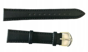 Pasek Czarny Opaska Skórzana Smartwatch Kw10