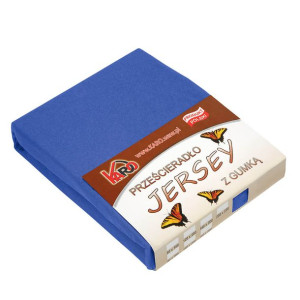 Prześcieradło jersey z gumką 220x240 szafirowe 029 grube 150g/m2 KARO