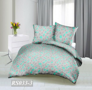 Poszewka z kory 70x80 RS033/3 geometria turkusowa zapinana na guziki 100% b