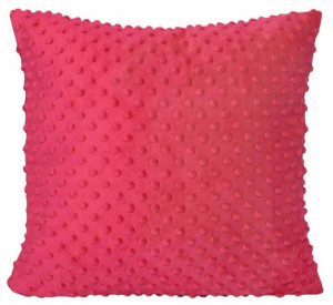 Poszewka dekoracyjna 40x40 Minky malinowa 10
