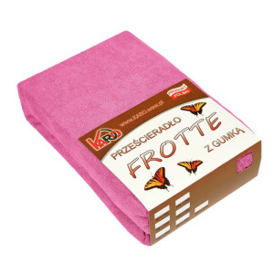 Prześcieradło frotte z gumką 160x220 amarantowe 021 grube 200g/m2 KARO