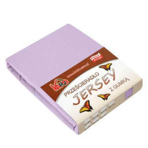 Prześcieradło jersey z gumką 160x220 wrzosowe 036 grube 150g/m2 KARO