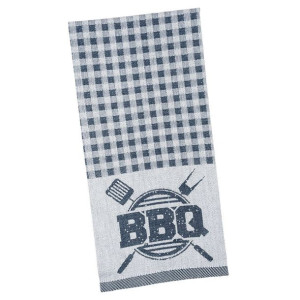 Ścierka kuchenna 50x70 BBQ niebieska kratka 7688P bawełniana 285g/m2 Clarys