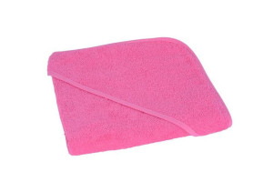 Okrycie kąpielowe 80x80 niemowlęce różowe ręcznik z kapturkiem 9078S 380g/m