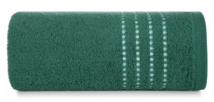 Ręcznik 30x50 Fiore zielony ciemny 500g/m2 frotte ozdobiony bordiurą w post