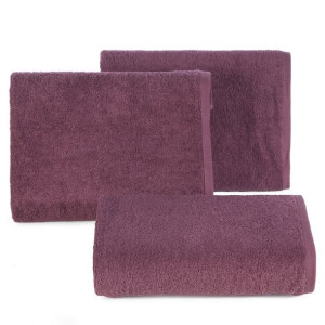 Ręcznik Gładki 6 50x90 śliwkowy 360g/m2 frotte Eurofirany
