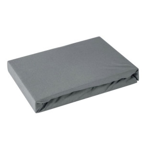 Prześcieradło jersey z gumką 220x200 stalowe na wysoki materac 30 cm 125 g/