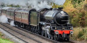 Ręcznik plażowy 70x140 Pociąg parowy 9718 lokomotywa bawełniany train młodz