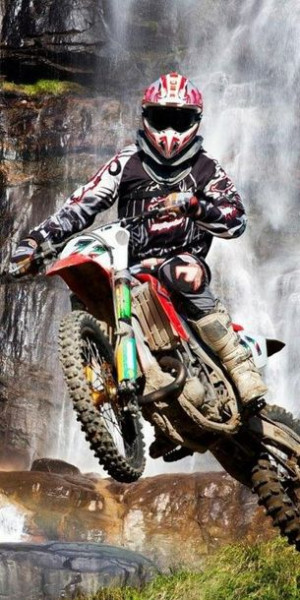 Ręcznik plażowy 70x140 Motocross Motor Cross kask 3545 bawełniany młodzieżo