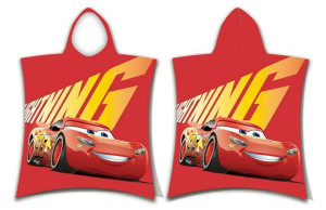 Poncho dla dzieci 60x120 Cars Auta 0125 Zygzak McQueen ręcznik z kapturem