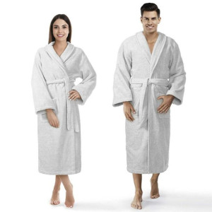 Szlafrok frotte Prestiż XXL szary bawełniany hotelowy 450g/m2