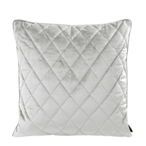 Poszewka dekoracyjna 45x45 Velvet 27 E srebrna welurowa geometryczna Eurofi