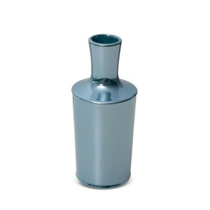 Wazon ceramiczny Simona 2 12x12x27 turkusowy z perłowym połyskiem 01 Eurofi