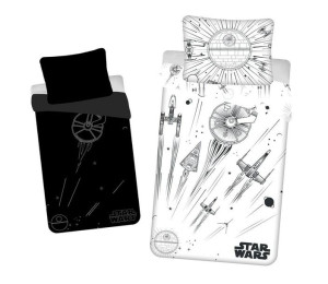 Pościel świecąca w ciemności 140x200 Star Wars Gwiezdne Wojny 1629 bawełnia