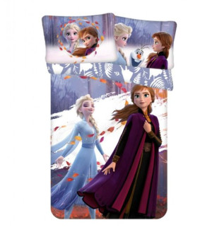 Pościel bawełniana 100x135 Frozen Kraina Lodu 0707 Anna Elsa do łóżeczka po
