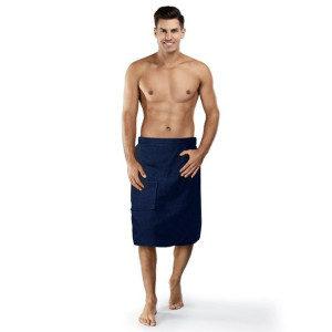 Ręcznik męski do sauny Kilt L/XL granatowy frotte bawełniany