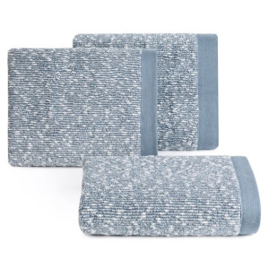 Ręcznik Palermo 1 70x140  niebieski kremowy frotte z efektem boucle 530 g/m