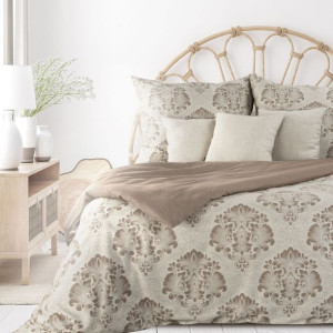 Pościel bawełniana 160x200 Seville 10 beżowa brązowa Glamour bawełniana z ż