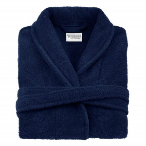 Szlafrok frotte Prestiż L/XL granatowy bawełniany hotelowy 450g/m2