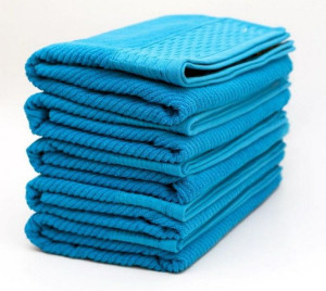 Ręcznik Bolero 50x90 lazurowy frotte 500 g/m2 jednobarwny żakardowy z bordi