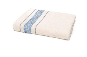Ręcznik Luksor 50x90 ekri frotte 500 g/m2 jednobarwny z bordiurą o geometry