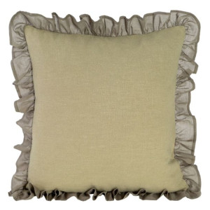 Poszewka dekoracyjna 45x45 Monte 8 oliwkowa falbanka Terra Collection Eurof
