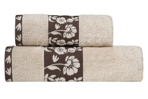 Ręcznik Flora 70x140 beżowy 450g/m2 frotte