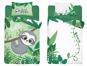 Pościel bambusowa 100x135 3952 B Miś Koala zielona biała mam już tyle miesi