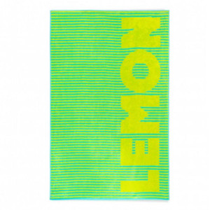 Ręcznik plażowy 100x160 Lemon beach seledynowy napis bawełniany frotte plaż
