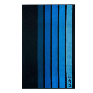 Ręcznik plażowy 100x160 Light granatowy wielokolorowy pasy bawełniany frott