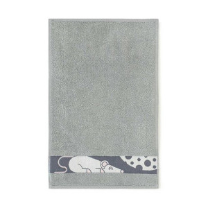 Ręcznik 30x50 Mysz Jasny grafitowy-K65-5902 frotte bawełniany dziecięcy do