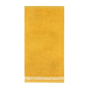 Ręcznik 50x90 Grafik Kurkuma-5077 musztardowy frotte bawełniany
