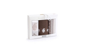 Komplet ścierek kuchennych 3 szt Muffin 8510/3+8652 brązowy beżowy