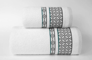 Ręcznik 50x90 Arabiana biały 400 g/m2 frotte Greno