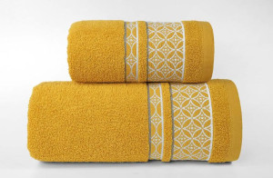 Ręcznik 50x90 Arabiana kurkuma 400 g/m2 frotte Greno