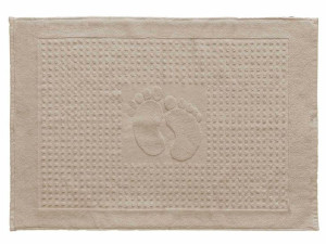 Dywanik łazienkowy 50x70 Stopki Hotelowy cappuccino bawełniany frotte 650g/