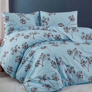 Pościel bawełniana 200x220 Idil Blue niebieska dmuchawce Cottonlove Exclusi