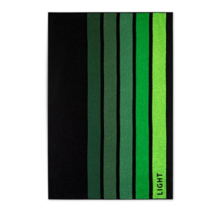 Ręcznik plażowy 100x160 Light zielony czarny pasy frotte 380 g/m2 8881/3