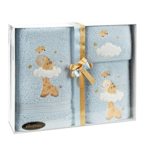 Komplet ręczników T/0499 3 szt Baby 41 30/50 50/90 70/140 niebieski zestaw
