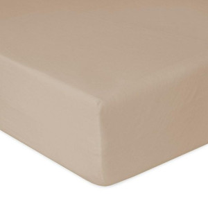 Prześcieradło jersey 130/140x190/200x30 beżowe z gumką na wysoki materac 30